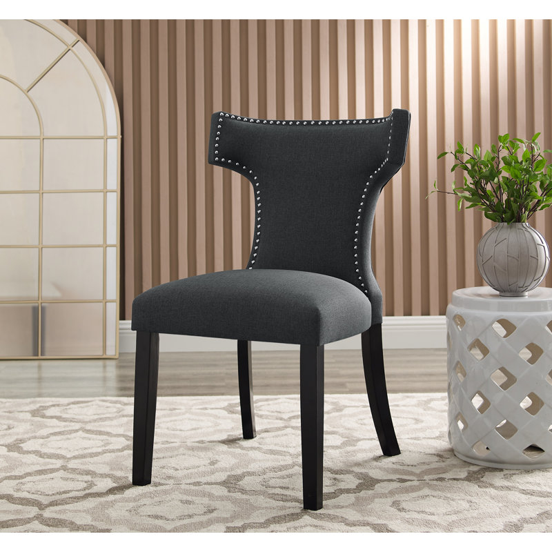 Red Barrel Studio® Vensey Linen Wingback Dining Chair & Reviews Wayfair